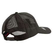 Licensed 17th Airborne Division Veteran Embroidered Solid Cotton Twill Mesh Prostyle Cap - Charcoal OSFM