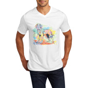 Artistic Golden Retriever Graphic Design Men's V-Neck