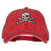 Jolly Rogers Skull Embroidered Washed Cotton Twill Cap