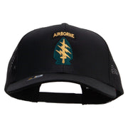 Licensed 1st Special Forces Command Embroidered Solid Cotton Twill Mesh Prostyle Cap - Black OSFM
