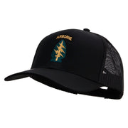 Licensed 1st Special Forces Command Embroidered Solid Cotton Twill Mesh Prostyle Cap - Black OSFM