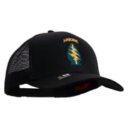 Licensed 1st Special Forces Command Embroidered Solid Cotton Twill Mesh Prostyle Cap - Black OSFM