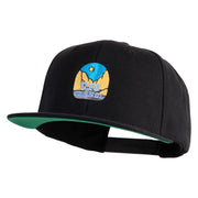 Rio Grande River Embroidered Wool Blend Snapback Cap - Black OSFM