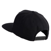 Rio Grande River Embroidered Wool Blend Snapback Cap - Black OSFM