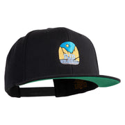 Rio Grande River Embroidered Wool Blend Snapback Cap - Black OSFM
