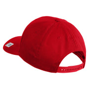 Marines Letter Embroidered Solid Cotton Twill Pro Style Cap - Red OSFM