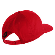 Marines Letter Embroidered Solid Cotton Twill Pro Style Cap - Red OSFM