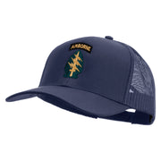 Licensed 1st Special Forces Command Embroidered Solid Cotton Twill Mesh Prostyle Cap - Navy OSFM