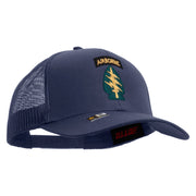Licensed 1st Special Forces Command Embroidered Solid Cotton Twill Mesh Prostyle Cap - Navy OSFM