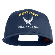 Retired US Air Force Embroidered Solid Cotton Twill Cap - Navy OSFM