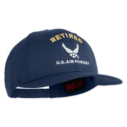 Retired US Air Force Embroidered Solid Cotton Twill Cap - Navy OSFM