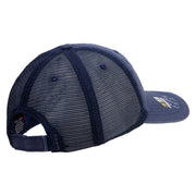 Licensed 17th Airborne Division Veteran Embroidered Low Profile Special Cotton Mesh Cap - Navy OSFM