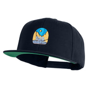 Rio Grande River Embroidered Wool Blend Snapback Cap - Navy OSFM