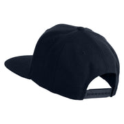 Rio Grande River Embroidered Wool Blend Snapback Cap - Navy OSFM