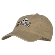 Jolly Rogers Skull Embroidered Washed Cotton Twill Cap