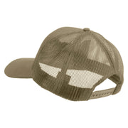 Licensed 1st Special Forces Command Embroidered Solid Cotton Twill Mesh Prostyle Cap - Khaki OSFM