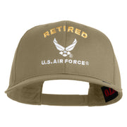 Retired US Air Force Embroidered Solid Cotton Twill Cap - Khaki OSFM