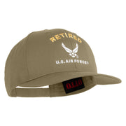 Retired US Air Force Embroidered Solid Cotton Twill Cap - Khaki OSFM