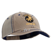 Licensed 17th Airborne Division Veteran Embroidered Low Profile Special Cotton Mesh Cap - Khaki OSFM