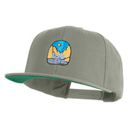 Rio Grande River Embroidered Wool Blend Snapback Cap - Silver OSFM