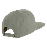 Rio Grande River Embroidered Wool Blend Snapback Cap - Silver OSFM