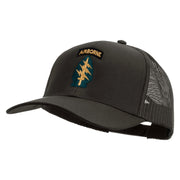 Licensed 1st Special Forces Command Embroidered Solid Cotton Twill Mesh Prostyle Cap - Charcoal OSFM