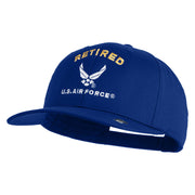 Retired US Air Force Embroidered Solid Cotton Twill Cap - Royal OSFM