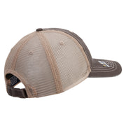 Licensed 17th Airborne Division Veteran Embroidered Low Profile Special Cotton Mesh Cap - Brown-Khaki OSFM