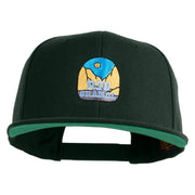 Rio Grande River Embroidered Wool Blend Snapback Cap - Spruce OSFM