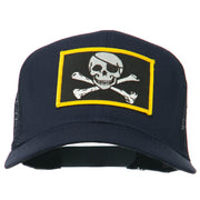 Jolly Roger Skull Patched Mesh Cap