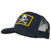 Jolly Roger Skull Patched Mesh Cap