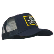 Jolly Roger Skull Patched Mesh Cap