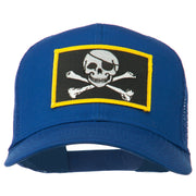 Jolly Roger Skull Patched Mesh Cap