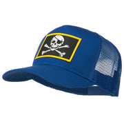 Jolly Roger Skull Patched Mesh Cap