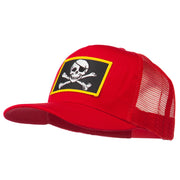 Jolly Roger Skull Patched Mesh Cap