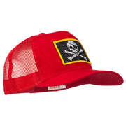 Jolly Roger Skull Patched Mesh Cap