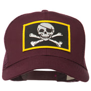 Jolly Roger Skull Patched Mesh Cap