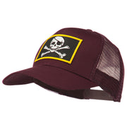 Jolly Roger Skull Patched Mesh Cap