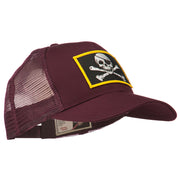 Jolly Roger Skull Patched Mesh Cap