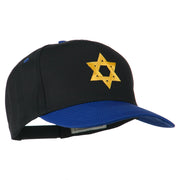 Jewish Star Embroidered Pigment Dyed Cap