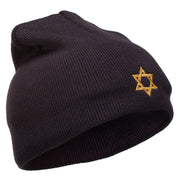 Jewish Star of David Embroidered Short Beanie