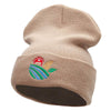 Farm Scape Embroidered 12 Inch Solid Long Beanie Made in USA