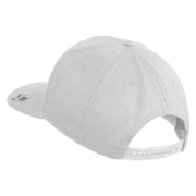 USMC Letter Embroidered Solid Cotton Twill Pro Style Cap - White OSFM