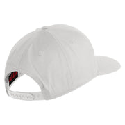 USMC Letter Embroidered Solid Cotton Twill Pro Style Cap - White OSFM