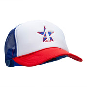 4th Of July Star Embroidered Foam Panel Mesh Snapback