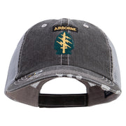 Licensed 1st Special Forces Command Embroidered Low Profile Special Cotton Mesh Cap - Black OSFM