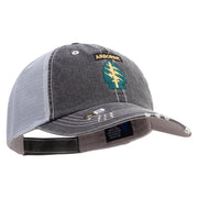 Licensed 1st Special Forces Command Embroidered Low Profile Special Cotton Mesh Cap - Black OSFM