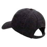 Licensed 18th Airborne Corps Veteran Embroidered Washed Solid Pigment Dyed Cotton Twill Brass Buckle Cap - Black OSFM