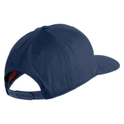 USMC Letter Embroidered Solid Cotton Twill Pro Style Cap - Navy OSFM