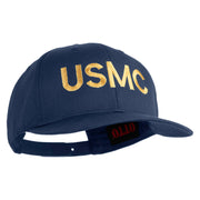 USMC Letter Embroidered Solid Cotton Twill Pro Style Cap - Navy OSFM